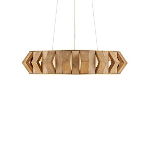 Plunge  Chandelier in Toffee Brass White by Currey and Company