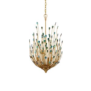 Delphos  Chandelier in Contemporary Gold Natural by Currey and Company