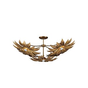 Alithea  Semi Flush Mount in Antique Brass by Currey and Company