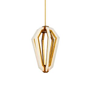 Riviere LED Pendant in Natural Contemporary Gold Leaf by Currey and Company