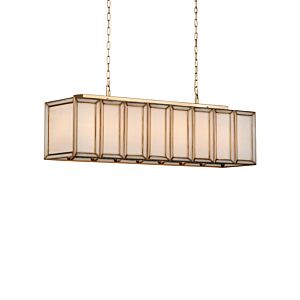 Daze  Chandelier in White Antique Brass by Currey and Company