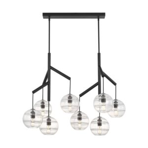 Sedona 8-Light LED Chandelier in Nightshade Black