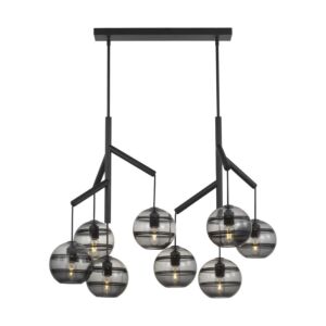 Sedona 8-Light Chandelier in Nightshade Black