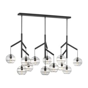 Sedona 12-Light LED Chandelier in Nightshade Black