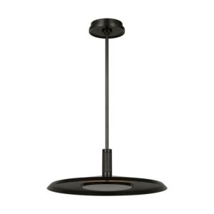 Saucer LED Pendant in Dark Bronze by Visual Comfort Modern