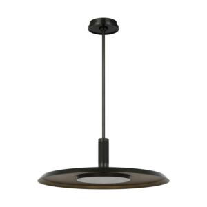 Saucer LED Pendant in Dark Bronze Darkened Brass by Visual Comfort Modern