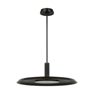 Saucer LED Pendant in Dark Bronze by Visual Comfort Modern