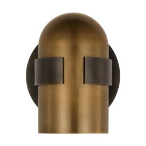 Octavia LED Wall Sconce in Blackened Bronze Bright Worn Brass by Visual Comfort Modern