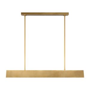 Pench LED Linear Chandelier in Natural Brass by Visual Comfort Modern