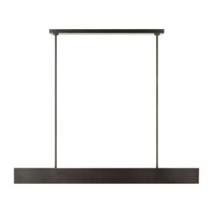 Pench LED Linear Chandelier in Dark Bronze by Visual Comfort Modern