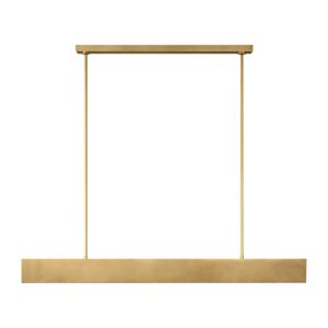 Pench LED Linear Chandelier in Natural Brass by Visual Comfort Modern