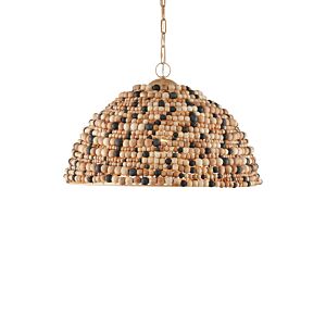 Medley  Pendant in Natural Tan Black Coco Cream by Currey and Company