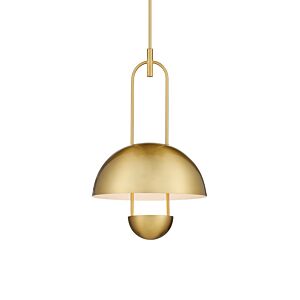 Creighton  Semi Flush Mount in Brass White by Currey and Company