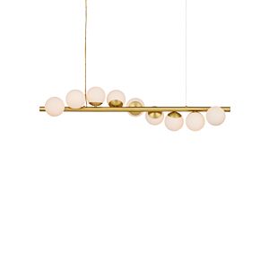 Barcarolle  Chandelier in Brushed Brass White by Currey and Company