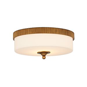 Bryce  Flush Mount in Gold White by Currey and Company