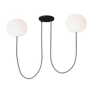 Helium LED Chandelier in Matte Black by Visual Comfort Modern