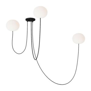 Helium LED Chandelier in Matte Black by Visual Comfort Modern