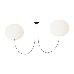 Helium LED Chandelier in Matte Black by Visual Comfort Modern