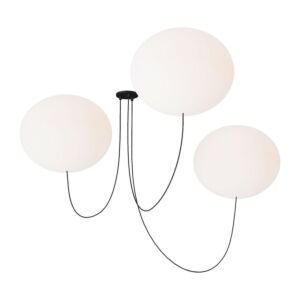 Helium LED Chandelier in Matte Black by Visual Comfort Modern