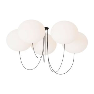 Helium LED Chandelier in Matte Black by Visual Comfort Modern