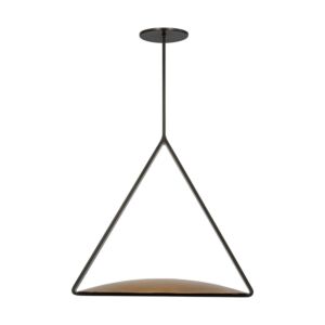 Cymbal LED Pendant in Dark Bronze Natural Brass by Visual Comfort Modern