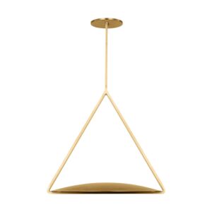 Cymbal LED Pendant in Natural Brass by Visual Comfort Modern