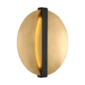 Cymbal LED Wall Sconce in Dark Bronze Natural Brass by Visual Comfort Modern