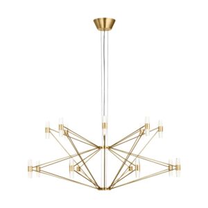 Lassell 48-Light LED Chandelier in Natural Brass