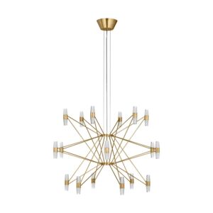 Lassell 36-Light LED Chandelier in Natural Brass