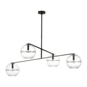 Lowing Four Light Chandelier in Blackened Forged by Visual Comfort Modern