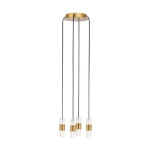 Lassell LED Chandelier in Natural Brass by Visual Comfort Modern