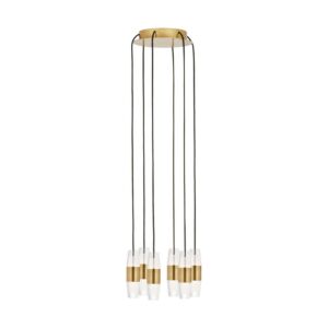 Lassell LED Chandelier in Natural Brass by Visual Comfort Modern