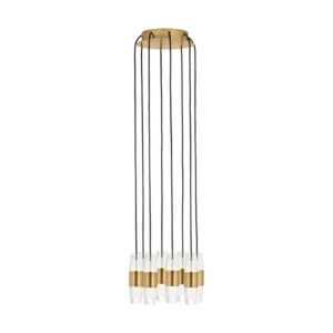 Lassell LED Chandelier in Natural Brass by Visual Comfort Modern