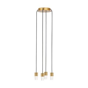 Lassell LED Chandelier in Natural Brass by Visual Comfort Modern