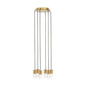 Lassell LED Chandelier in Natural Brass by Visual Comfort Modern