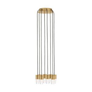 Lassell LED Chandelier in Natural Brass by Visual Comfort Modern