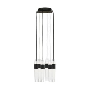 Lassell 6-Light LED Chandelier in Nightshade Black