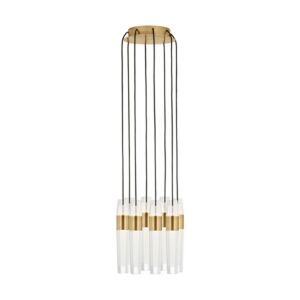 Lassell LED Chandelier in Natural Brass by Visual Comfort Modern