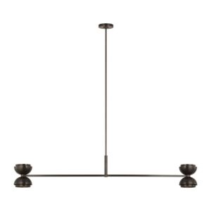 Shanti LED Linear Chandelier in Dark Bronze by Visual Comfort Modern