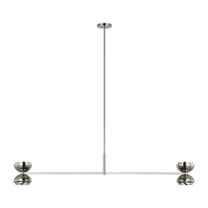 Shanti LED Linear Chandelier in Polished Nickel by Visual Comfort Modern