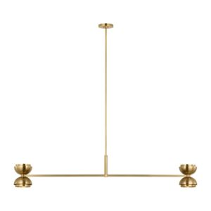 Shanti LED Linear Chandelier in Natural Brass by Visual Comfort Modern