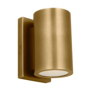 Pressa LED Outdoor Wall Mount in Natural Brass by Visual Comfort Modern