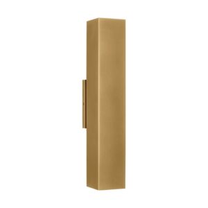 Pressa LED Outdoor Wall Mount in Natural Brass by Visual Comfort Modern