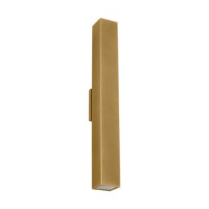 Pressa LED Outdoor Wall Mount in Natural Brass by Visual Comfort Modern