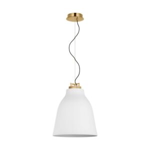 Forge 1-Light LED Pendant in Natural Brass