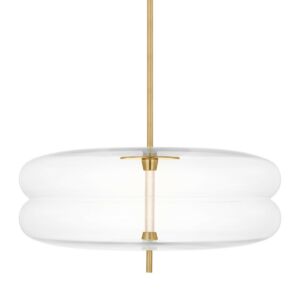 Shakkei LED Pendant in Natural Brass by Visual Comfort Modern