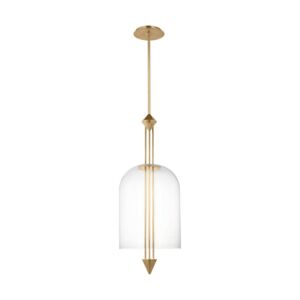 Cathedral LED Pendant in Natural Brass by Visual Comfort Modern