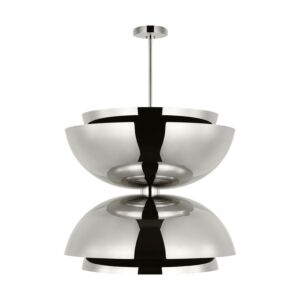 Shanti LED Pendant in Polished Nickel by Visual Comfort Modern