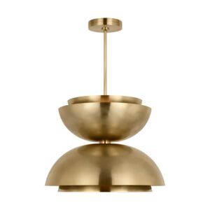 Shanti LED Pendant in Natural Brass by Visual Comfort Modern