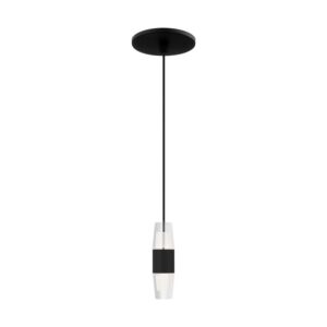 Lassell 1-Light LED Pendant in Nightshade Black